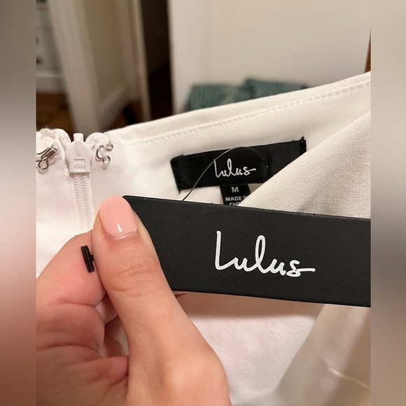 Lulu’s Girl Can't Help It Ivory Off-the-Shoulder Midi Dress - Picture 3 of 3